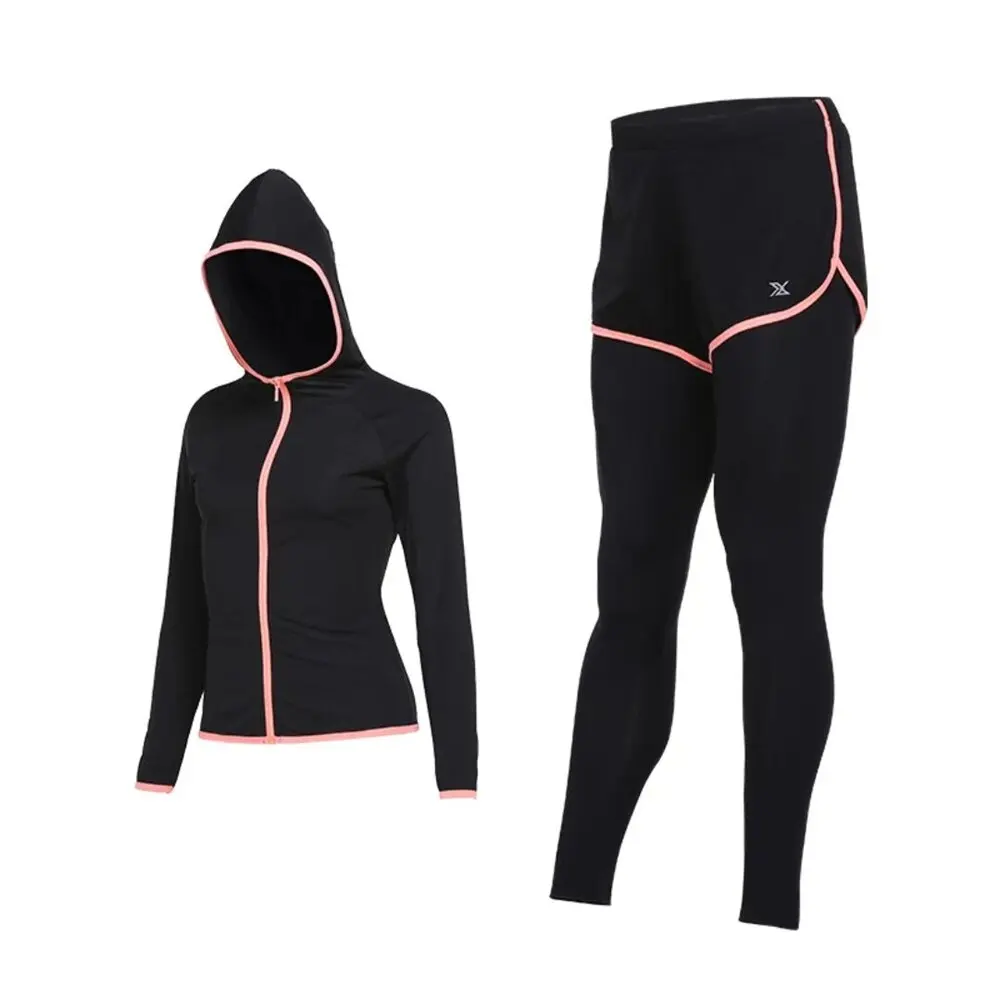Vansydical спортивные костюмы Для женщин Фитнес Йога комплект спортивная одежда для бега быстросохнущая для бега Спортивная одежда 2 шт - Цвет: TC2834 orange