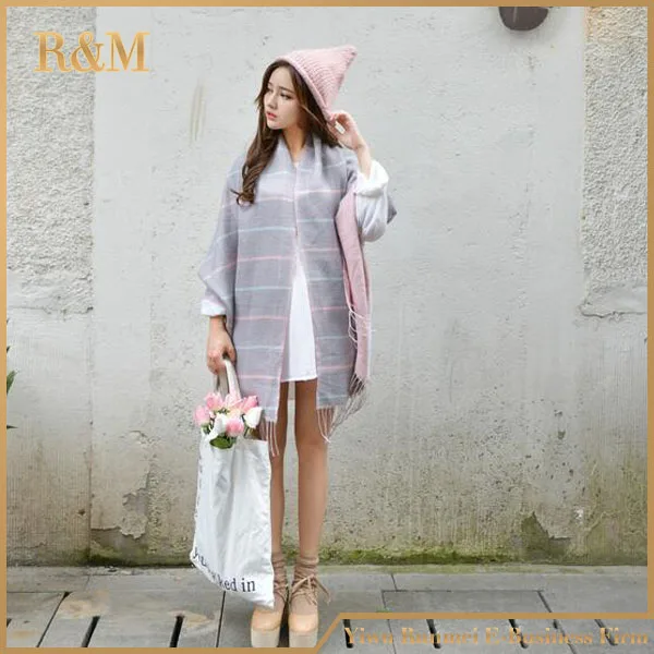 2016 winter acrylic cashmere font b tartan b font plaid scarf brand blanket shawl designer pashmina