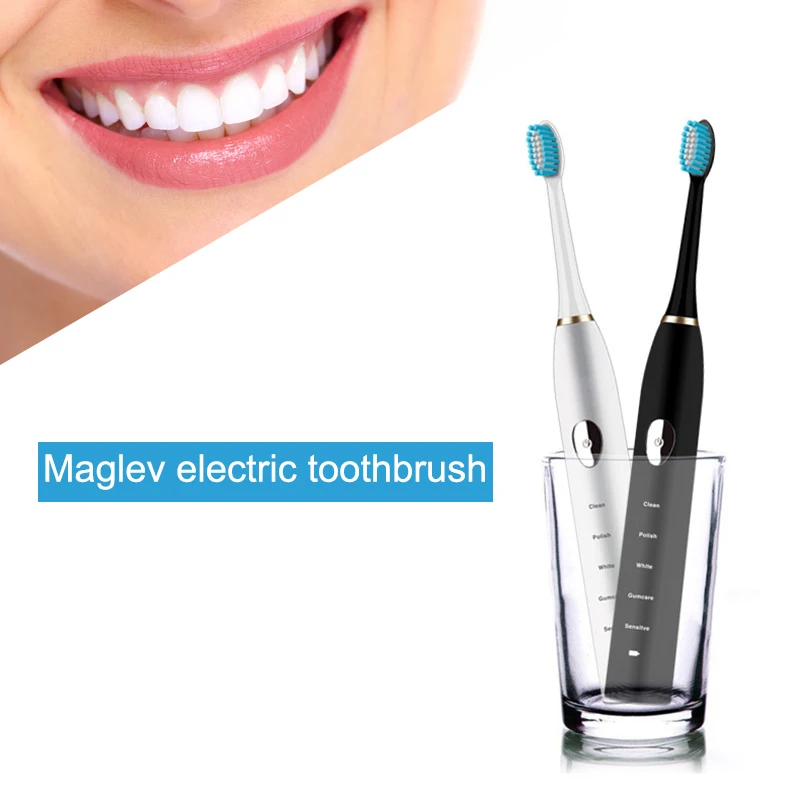

Electric Toothbrush Ultrasonic Cleaning 5 Modes Magnetic Levitation Inductive Charging Tooth Brush H7JP