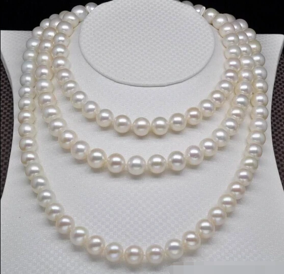 

Miss charm Jew.666 Natural 8-9mm AAA+top white pearl necklaces ( 68 inch )14KGP/20