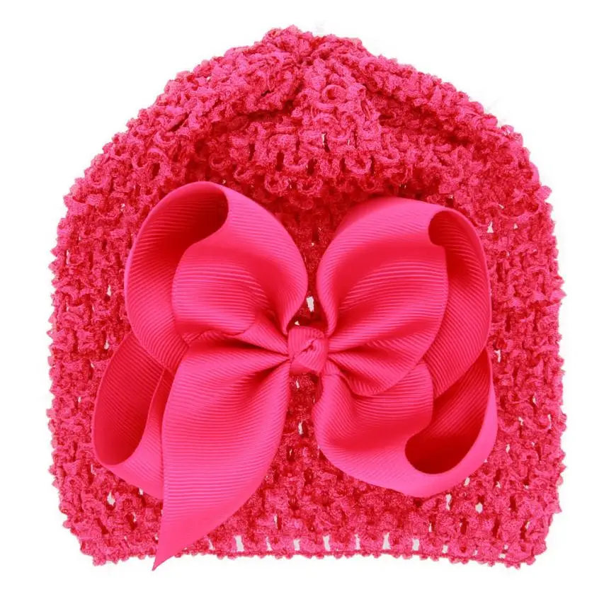 TELOTUNY/ г.; детское платье с бантом для маленьких детей; Открытая шляпа; головной убор для маленьких девочек; шапки для маленьких девочек; FEB2 - Цвет: Hot Pink