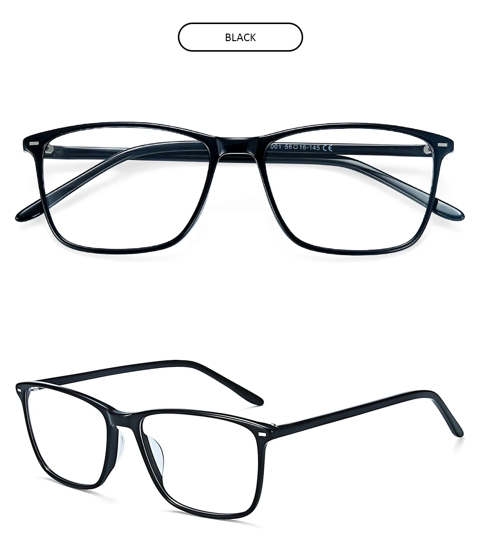 Optical Prescription Glasses Men Eyeglasses Hyperopia Myopia Prescription Lenses Acetate Glasses Anti-Blue-Ray (10)