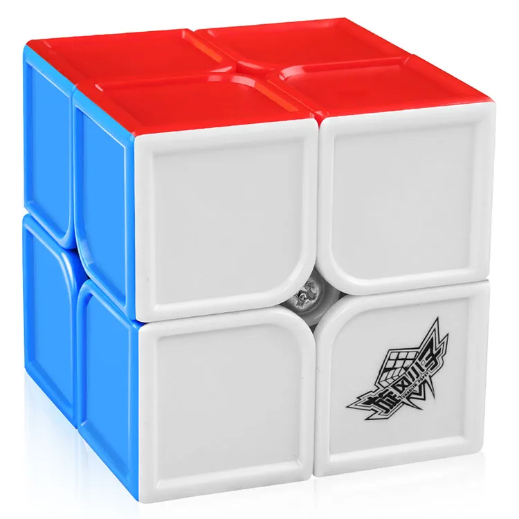 D-FantiX Циклонов мальчиков 2x2 Скорость кубик рубика Нет наклейки магический куб Пазлы Развивающие игрушки подарок для мальчиков 50 мм (Feihu
