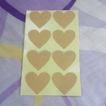 Чистая крафт-бумага наклейка этикетка в форме сердца Diy подарочная печать для ручной работы этикетка для продуктов 1 лот/500 шт