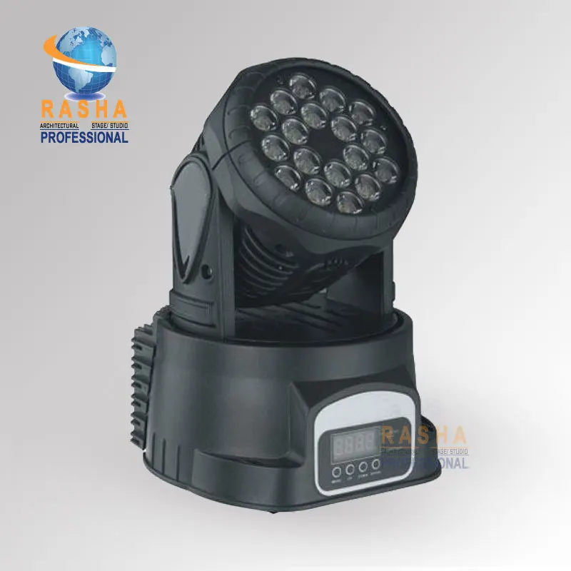 

4X LOT RGB Mixed Color LED Moving Head Wash Light With 4in1 Flight case ,American DJ Light LED Mini Moving Head Light