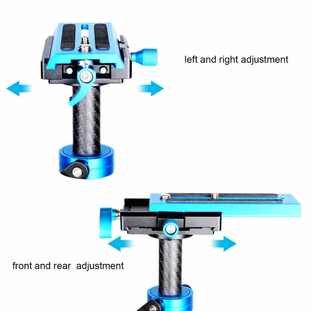 YELANGU S60T Professional Portable Carbon Fiber Mini Handheld Camera Stabilizer DSLR Camcorder Video Steadicam