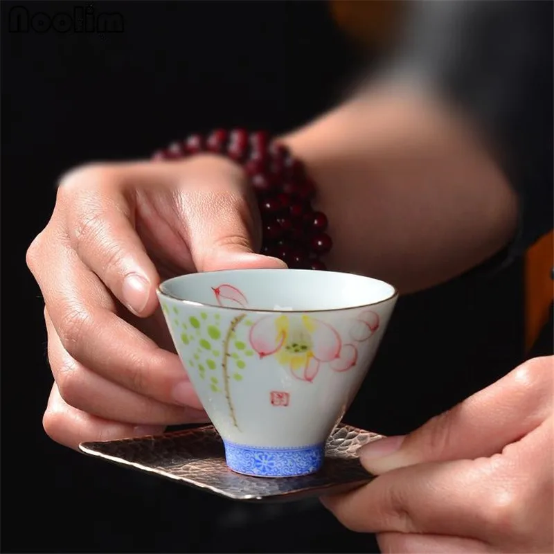 Цзиндэчжэнь синий фарфор Чай чашки Керамика краткий Китайский кунг-фу Чай чашки расписанную Чай кружка для питья