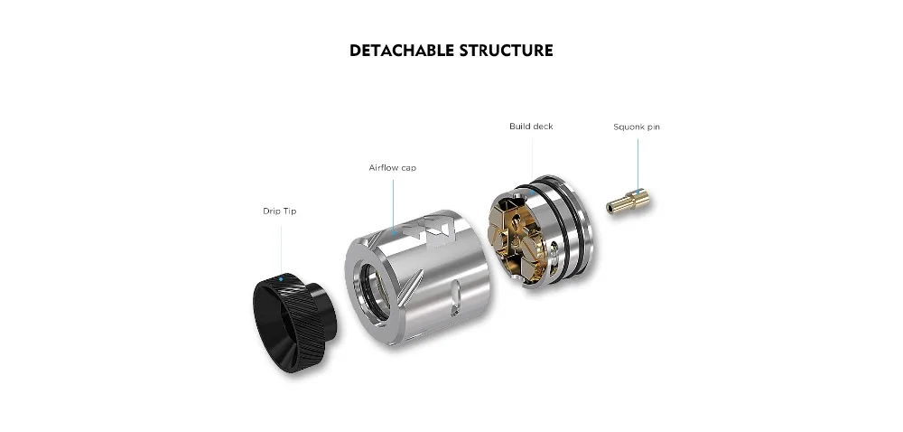 Оригинальный vandy Vape Paradox RDA бак 1 5 мл с 510/810/ПЭИ дрип тип VandyVape распылитель для
