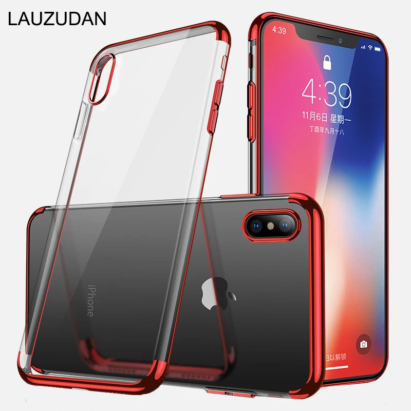 

Silicon Clear Soft Case for iPhone X XS Max XR 6S 6 6Plus 6SPlus Three Sections Cover Phone Case For iPhone 7 8 7Plus 8Plus
