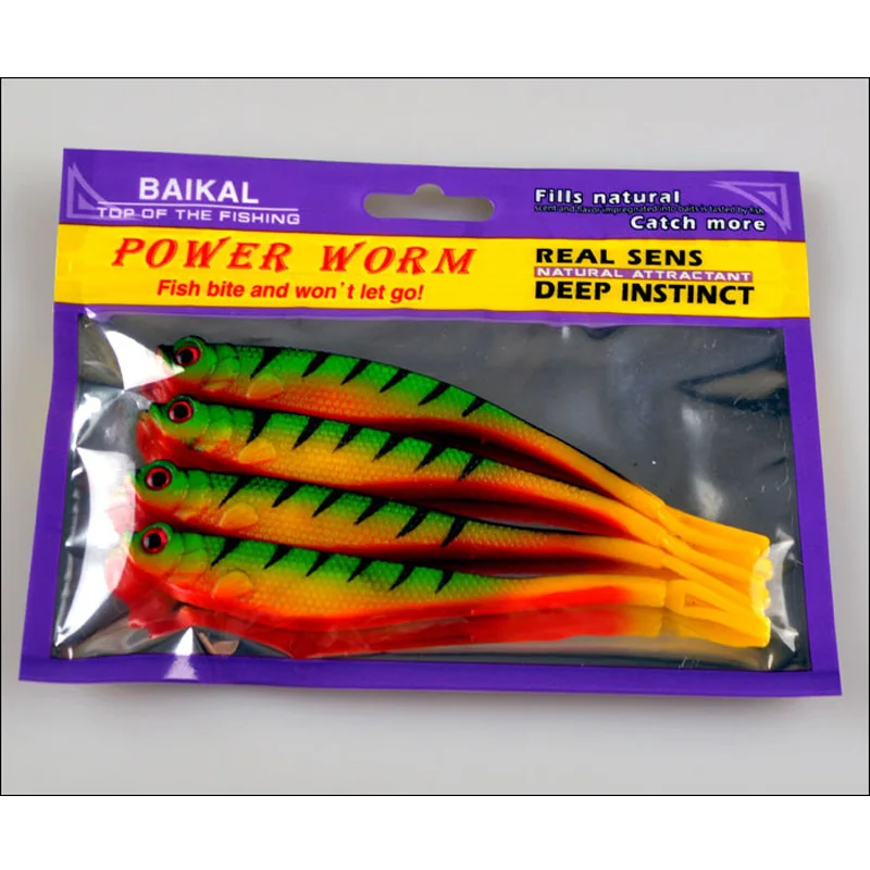 

Fishing Lure Soft Bait Belly Chest Open Fork Tail Simulation Fish Bite 13cm/9.5g Vivid Attraction 4 Pieces Bag