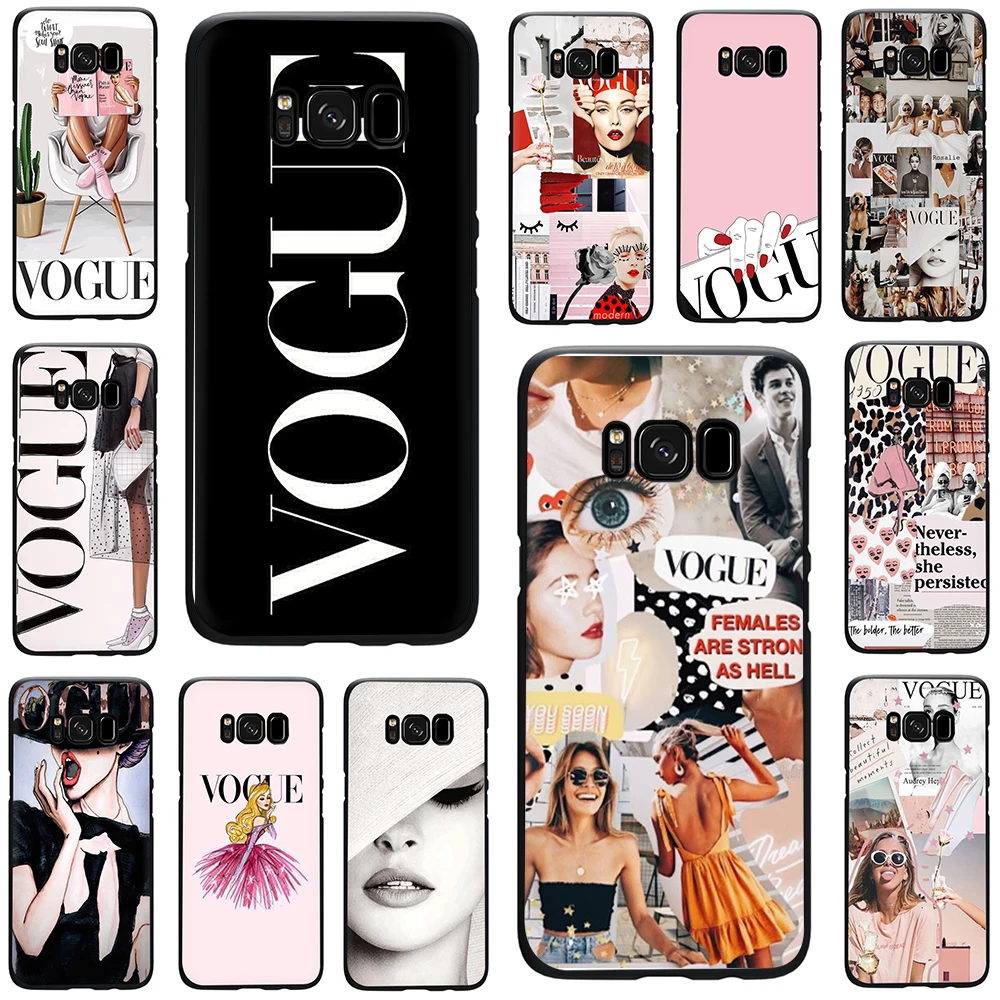 

VOGUE Lady's journey Silicone phone case for Galaxy S6 S7 Edge S8 S9 S10 Plus S10e Note 8 9 J6 A6 Plus A8 A9 2018