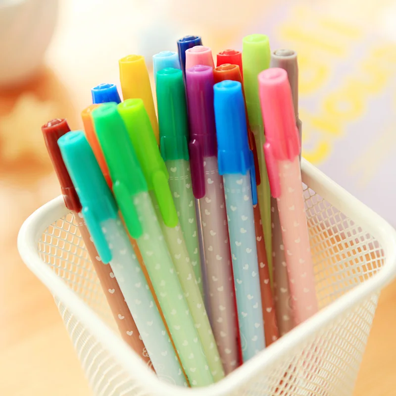 Korea stationery small fresh jelly series multicolour unisex pen 18in