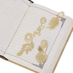 Мини милые Kawaii металлические золотистые закладки бумажный зажим античный покрытием животное пирсинг для пупка лист Закладка с растениями