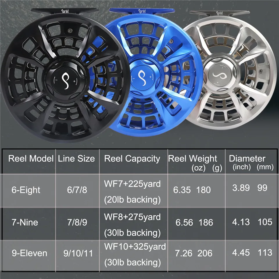 Maximumcatch SPRINT 6-11WT Expert Fully Sealed Fly Reel 100% Waterproof CNC  Machined Fly Fishing Reel