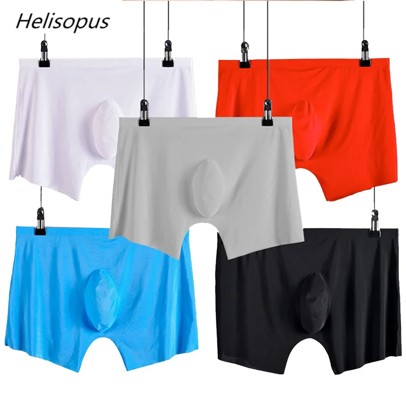 Helisopus Men's Ice silk Seamless Underwear Panties Summer Breathable ...