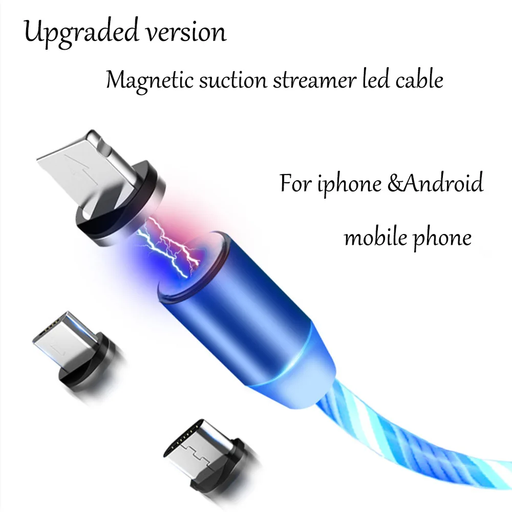 QF цветной магнитный кабель Micro USB type C для быстрой зарядки Pin-8 для Xiaomi huawei для iPhone X XS samsung