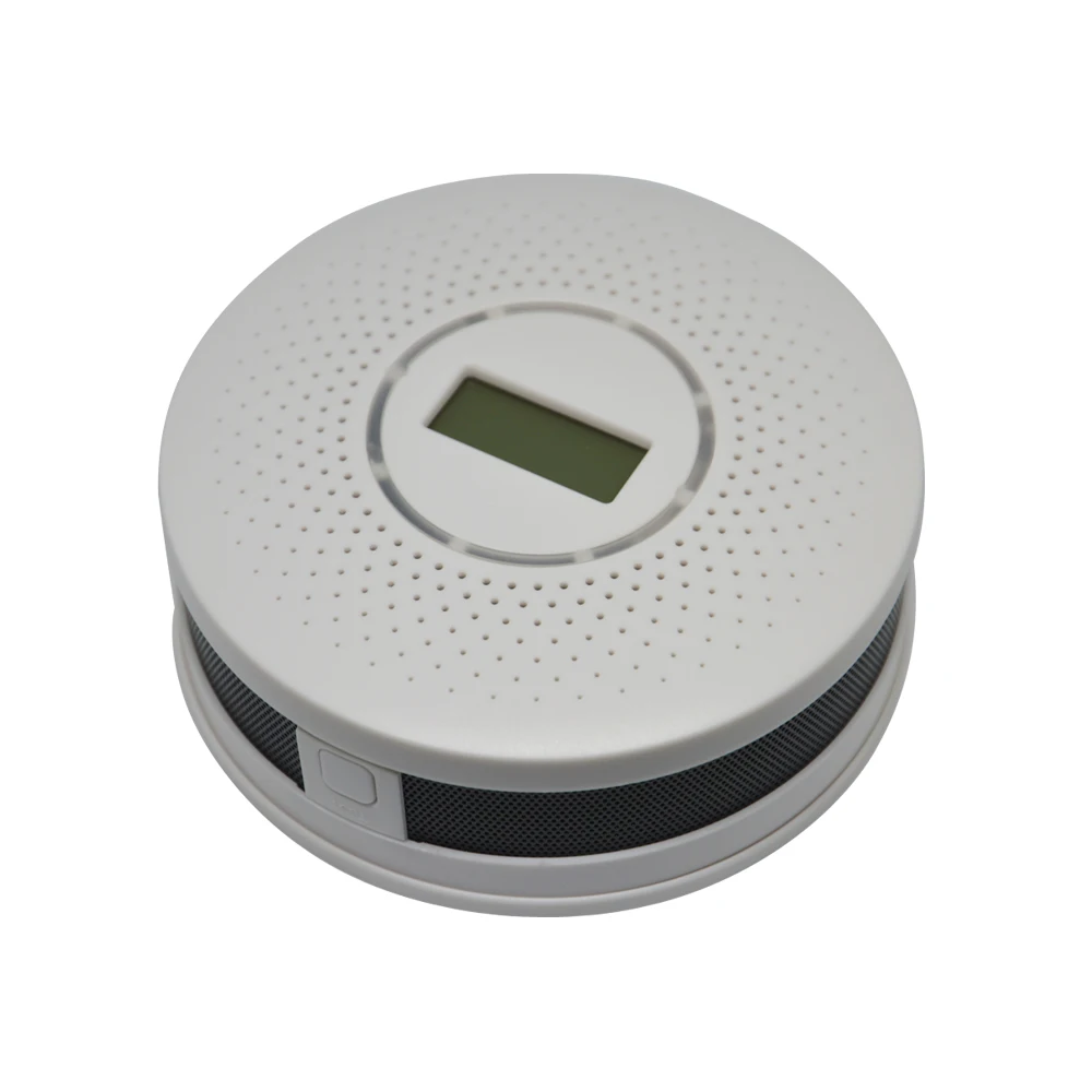 1 PCS Ceiling Standalone Carbon Monoxide and Smoke Combine Detector LCD display screen Fire CO alarm sensor Home security posion
