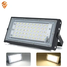Светодиодный прожектор 50 Вт 220 в 240 в идеальный мощный прожектор IP65 Водонепроницаемый Открытый настенный отражатель освещение Сад Квадратный прожектор