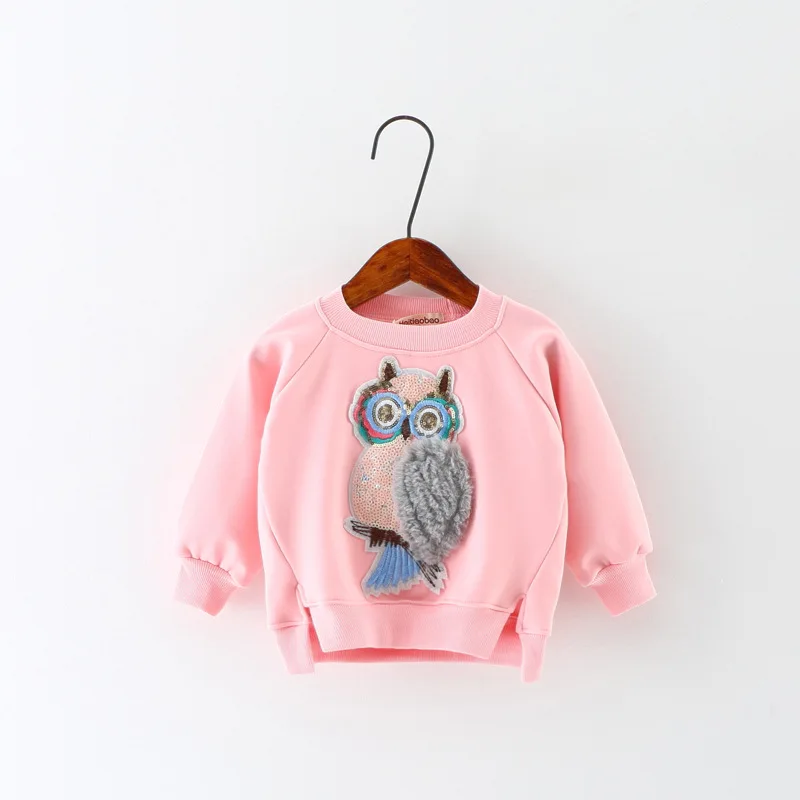 Sodawn/осенне-зимняя одежда для девочек Модная хлопковая мягкая теплая футболка с длинными рукавами и рисунком детская одежда, детский топ
