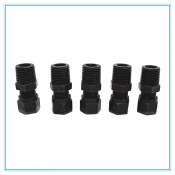 

Hydraulic iron joint 10mm-1/8 1/4 3/8 1/2 male thread joint card sleeve tubing carbon steel taper thread straight pipe joint.