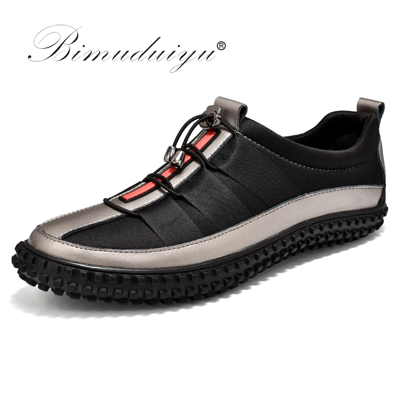 

BIMUDUIYU Brand Hot Sales Casual Shoes For Men Autumn Fashion Light Breathable Male Shoes Men Leather Sneakers Flat Shoes