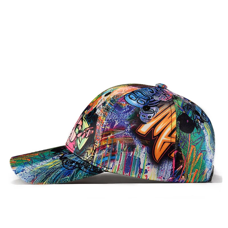 Man Baseball Cap Graffiti Embroidery Hip Hop Unisex Snapback Teenage Outdoor Dance Hat Adjustable Sport Caps Casquette (7)