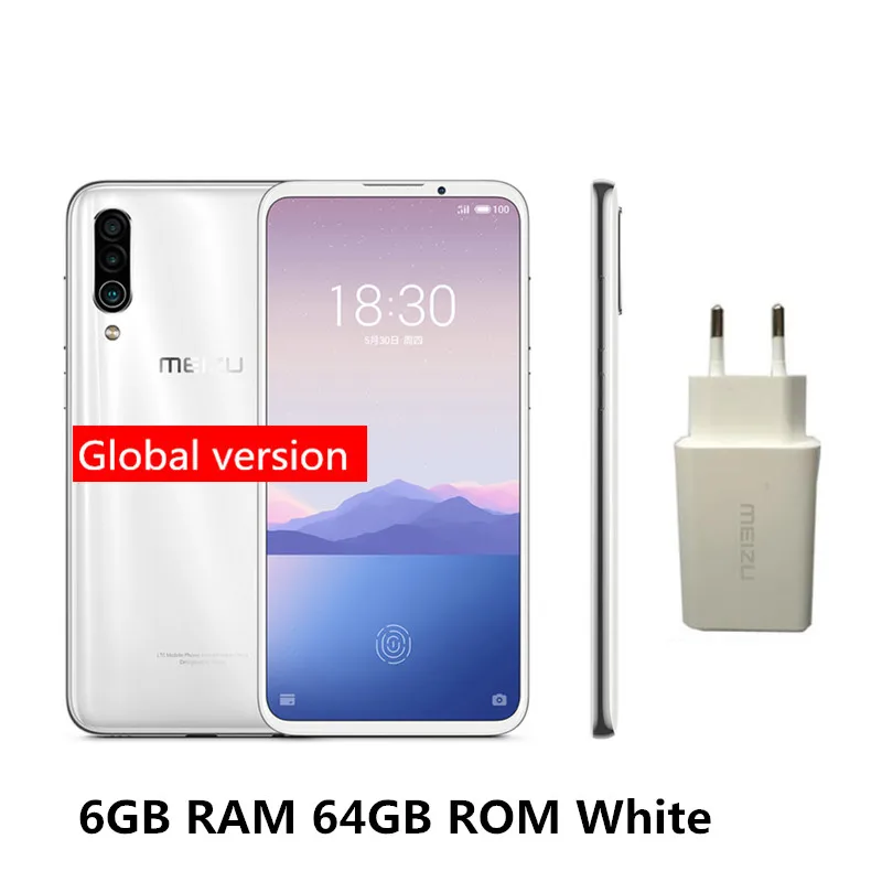 Глобальная версия Meizu 16XS, 6 ГБ, 64 ГБ, 16 XS, Смартфон Snapdragon 675, 6,2 дюймов, 48 МП, тройная камера AI, фронтальная 16 Мп, 4000 мАч - Цвет: 6GB 64GB White