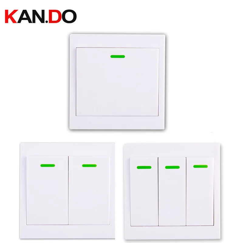 

86 Wall Panel Remote Transmitter 1 2 3CH Sticky RF TX Smart Home Room Hall Living Room Bedroom Wirelss Remote 315/433.92 MHz