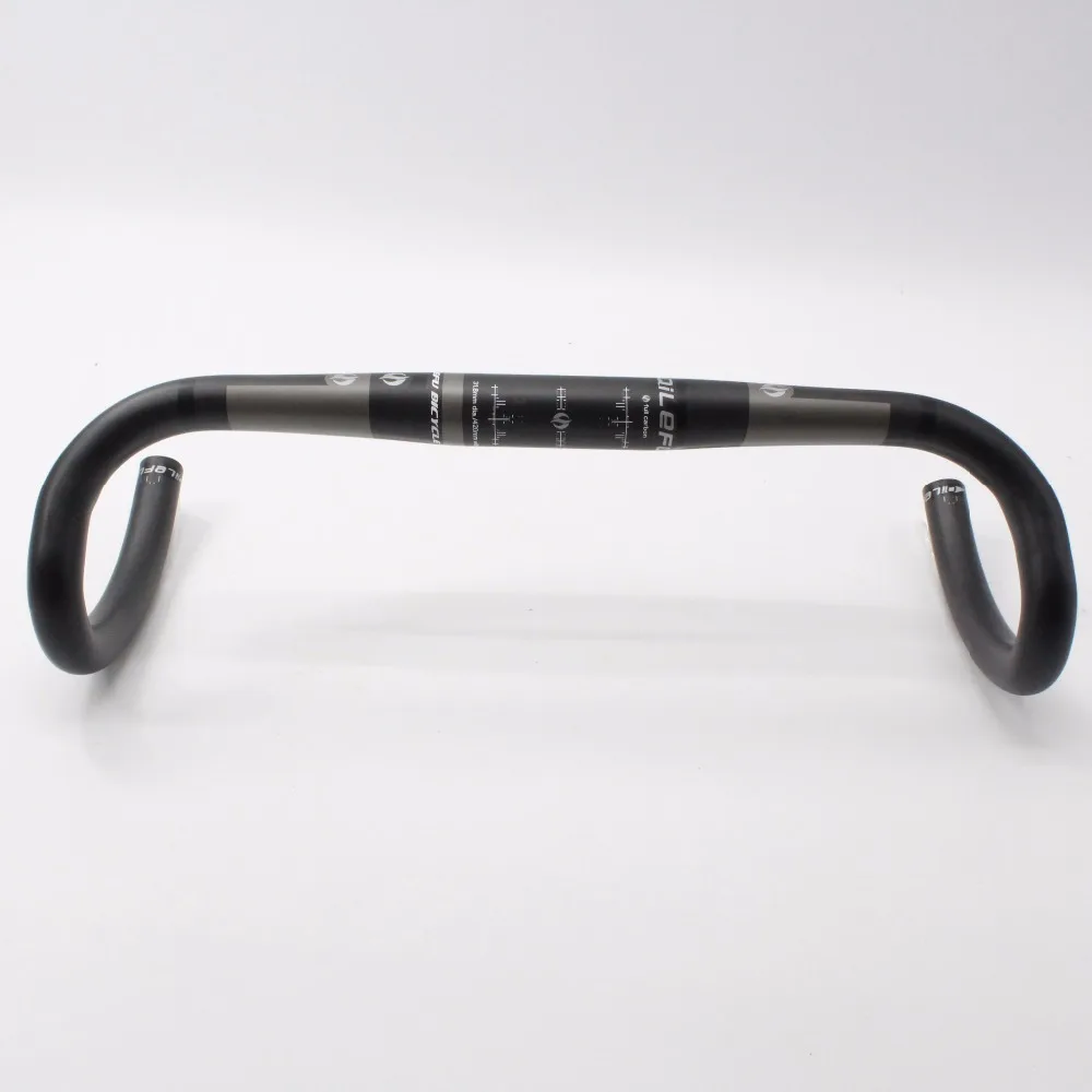 

New light QILEFU Road bike matte UD full carbon fibre handlebar round tube design bicycle bent bar 31.8*400/420/440mm Free Ship