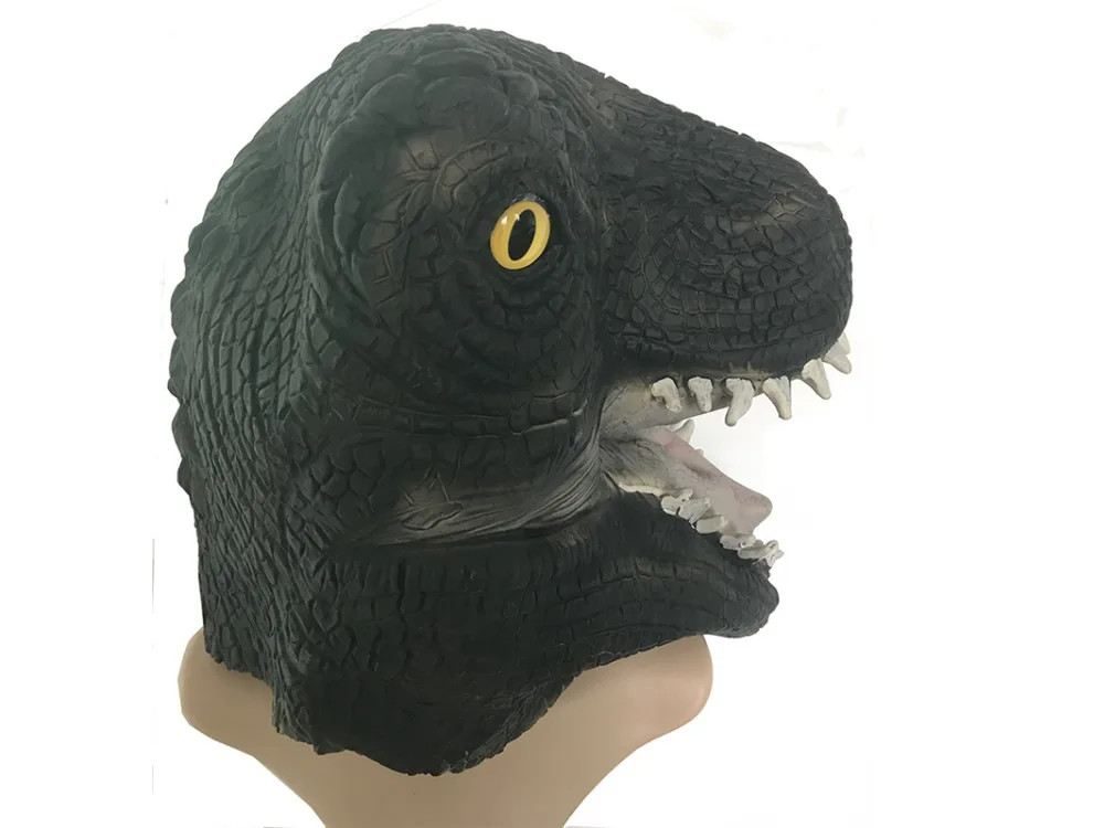 

Adult Costume Latex Mask Dinosaur Halloween Fancy Full Head Masks Dinosaur Headgear Halloween Party Masks Supplies