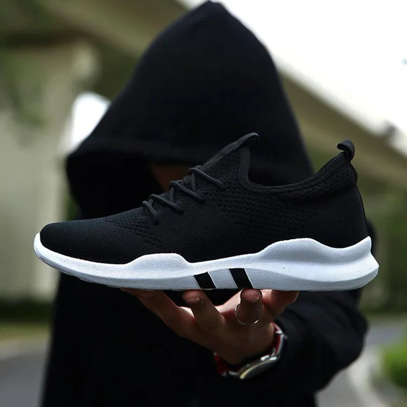 

DAFENP Plus Size Men Vulcanized Shoes Male Sports Lace up Flat Shoes Casual Mesh Breathable Sneakers men tenis masculino