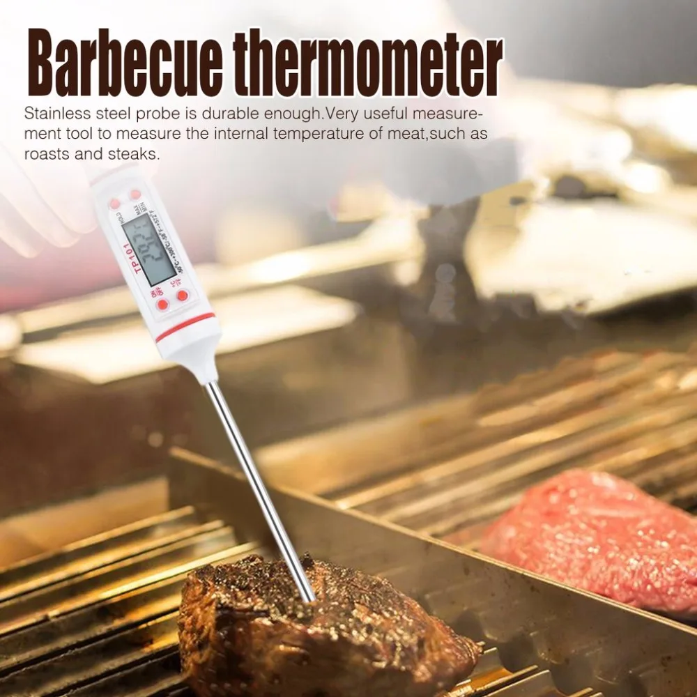 Стильный термометр с ЖК-дисплеем, цифровой зонд, термометр для приготовления пищи, датчик температуры, электронный инструмент для барбекю, кухни