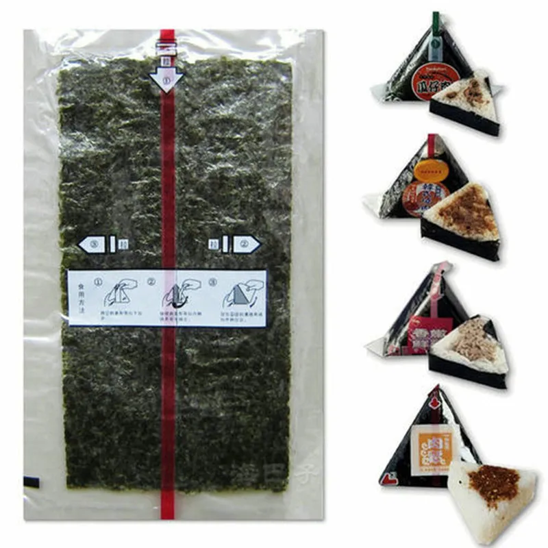 Beste 100 vellen Sushi Nori Zeewier AAA kwaliteit donkergroen Nori sushi alge, top selling nori sushi onigiri nori