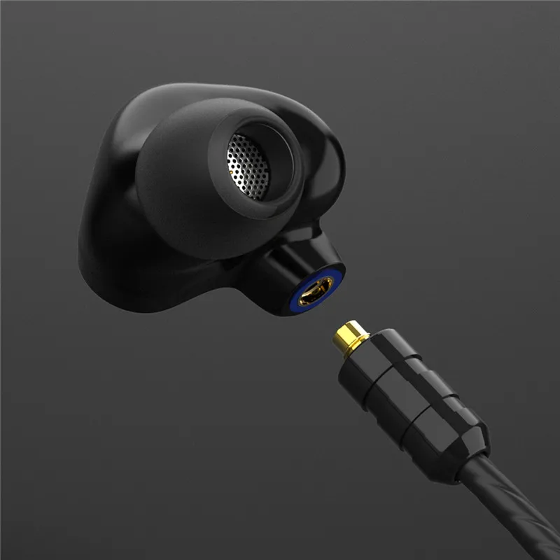 BGVP DMG 2DD+4BA Hybrid Earphone CNC Metal HiFI DJ Monitor Earphones with Mic 5N OCC Cable DIY Tuning Nozzles for Audiophile