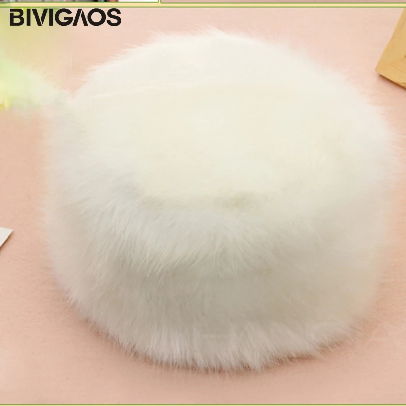 Новые модные бархатные зимние теплые купольные шапки BIVIGAOS шапка из