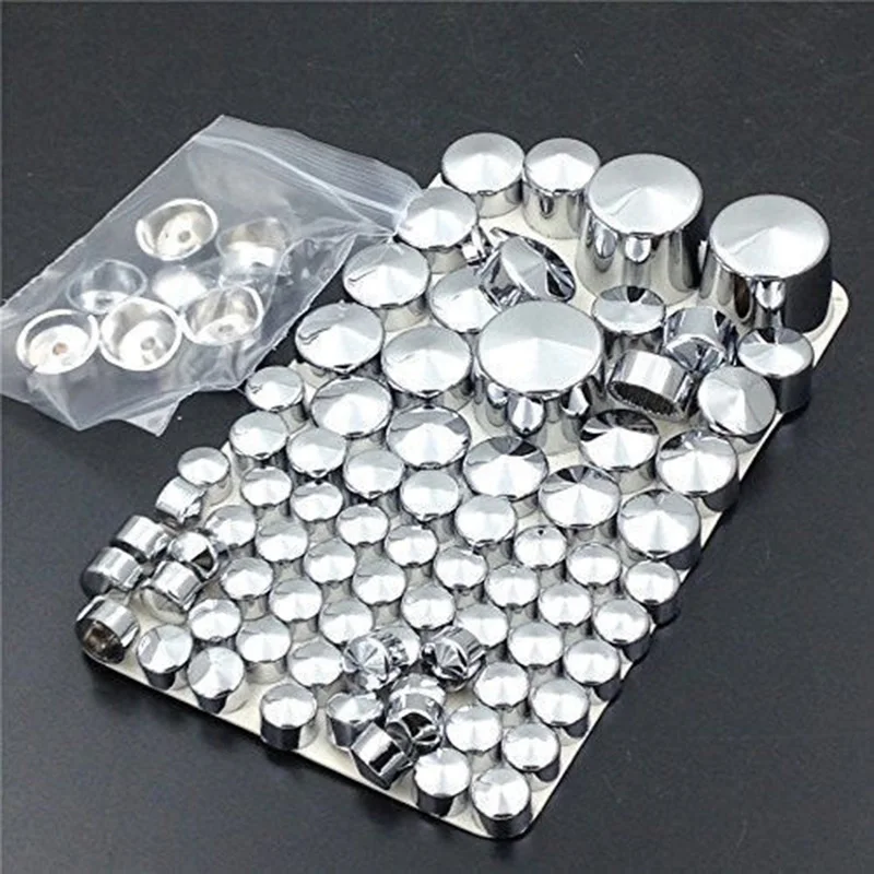 

87x Chrome Bolt Cover Cap Kit For Ha/rley Softail Twin Cam 84-06 Wheel Nut Screw Bolt Protection Covers Cap covers