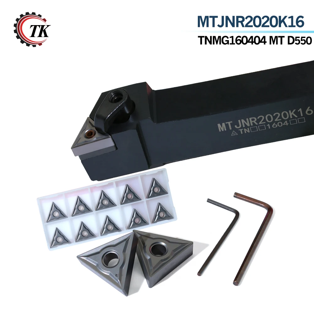 10pcs TNMG160404 Carbide Inserts turning tool and 1pcs MTJNR2020K16