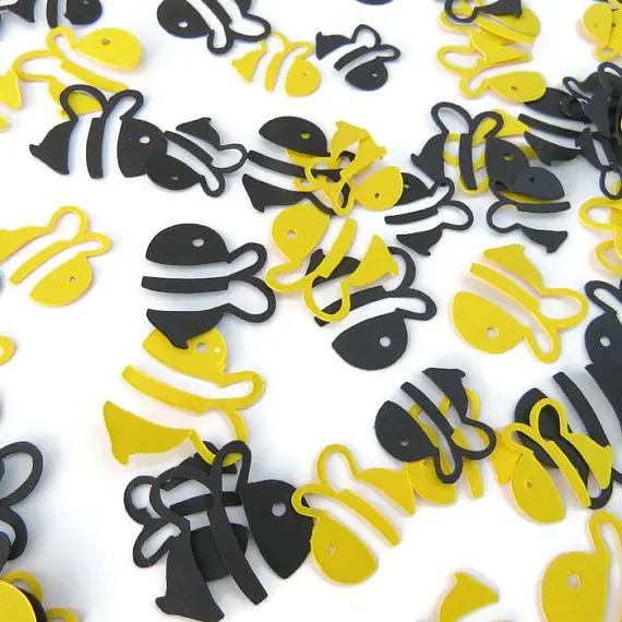 Желтый, черный, пчела, украшение для дня рождения, скрапбукинг, вечерние украшения