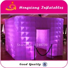 На открытом воздухе события гигантский надувной кубический тент с светодиодный свет для продажи, Индивидуальные дизайн Светодиодный Надувные photo booth вечерние палатка