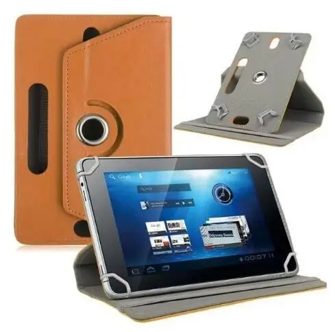 orange 360 Вращающийся чехол Универсальный 10 дюймовый чехол для lenovo Tab E10 10,1 дюймов планшет из искусственной кожи защитный чехол+ ручка - Цвет: orange