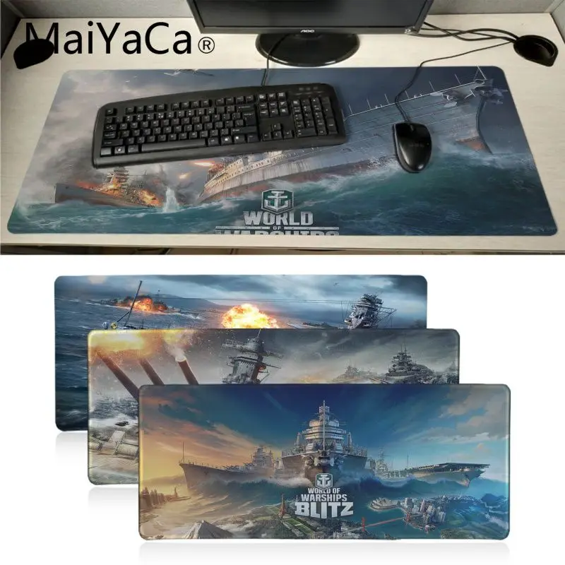 Подарочный коврик MaiYaCa для мальчиков игровой ноутбука World of Warships большой