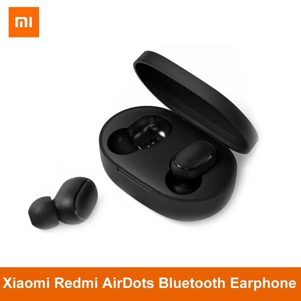 Xiaomi Redmi AirDots наушники TWS Беспроводная гарнитура стерео бас Bluetooth 5,0 Handsfree AI управление шумоподавлением с микрофоном