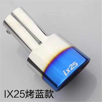 

Car styling stainless steel Grilled blue exhaust pipe tail rear muffler tip pipes 1pcs for Hyundai IX25 Accessories