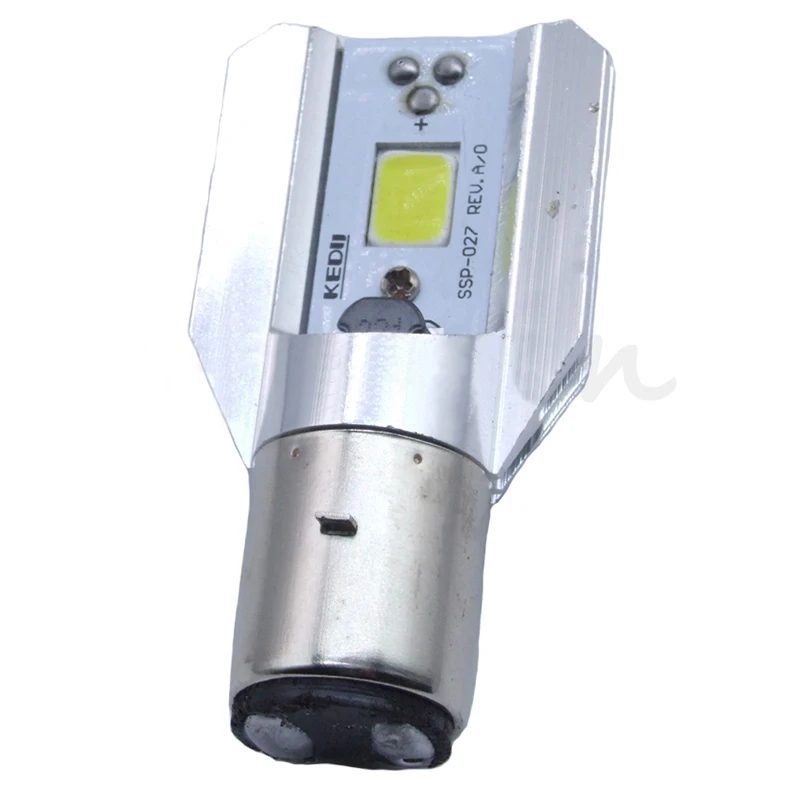 1pcs H6 BA20D DC 8V-80V 12W COB LED Motorcycle Hi/Lo Beam Headlight Bulb White