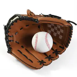 Бейсбольные перчатки Новые портативные темно-коричневые прочные мужские софтбол Бейсбол перчатки спортивный плеер предпочтительный