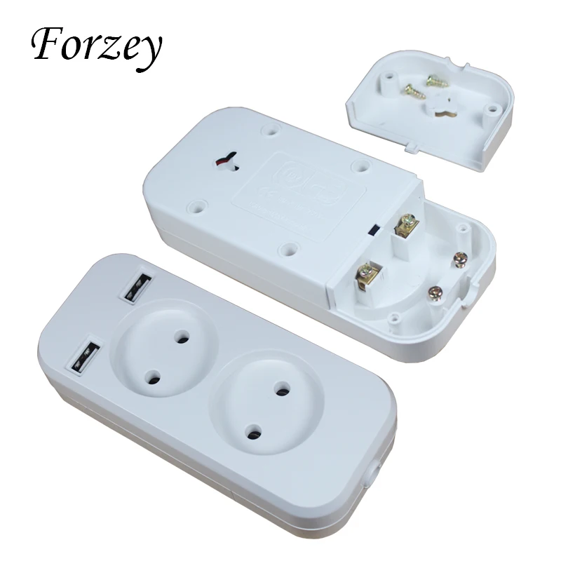 

Power Strip 2 EU Plug 1200W 250V,5V 2A Wall Multiple Socket Portable 2 USB Port for Mobile Phones for Smartphones Tablets F-01-6
