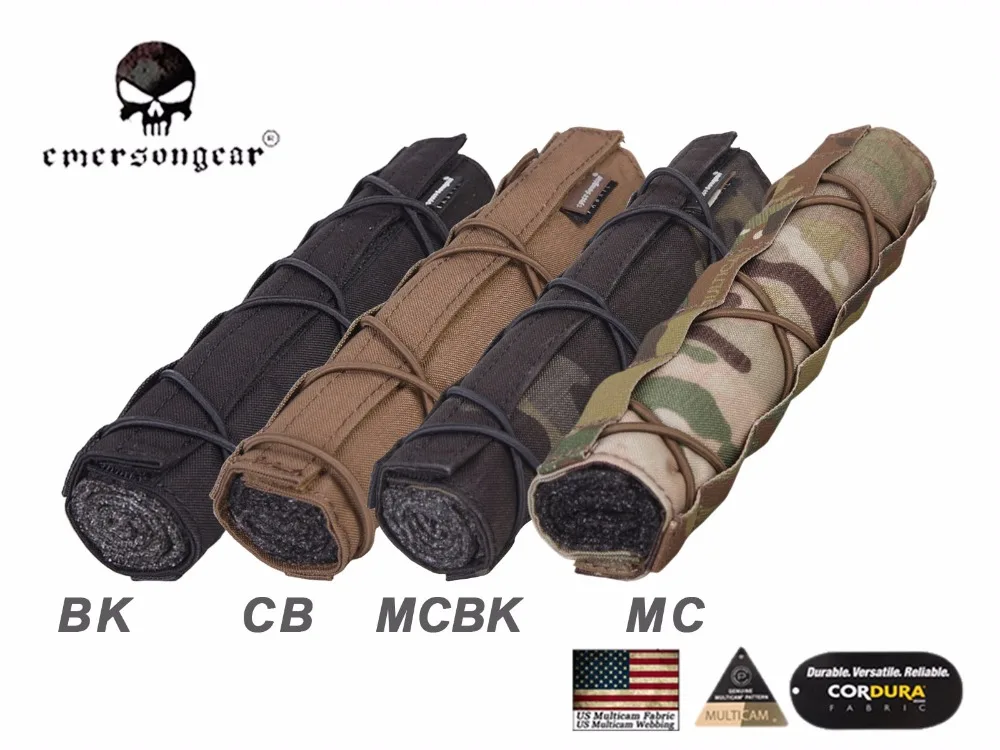 

EmersonGear Tactical 22cm Suppressor Quick Release Airsoft Silencer Cover With Shock Strap EM9330