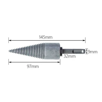 

Firewood Machine Drill Wood Reamer Punch Bit Split Woodwork Cone Drilling Tool TN88