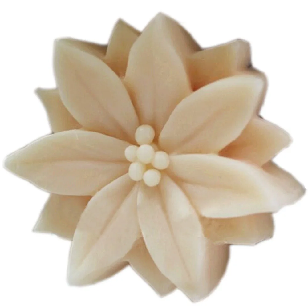 

Grainrain Chrismas Flower Molds Handcrafted Soap Mold DIY Craft Silicone Handmade Mold