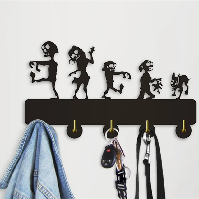 1piece Personality Zombies Wall Art Decorative Hanger Hooks 1piece Personality Zombies Wall Art Decorative Hanger Hooks Black Wood Home Improvement